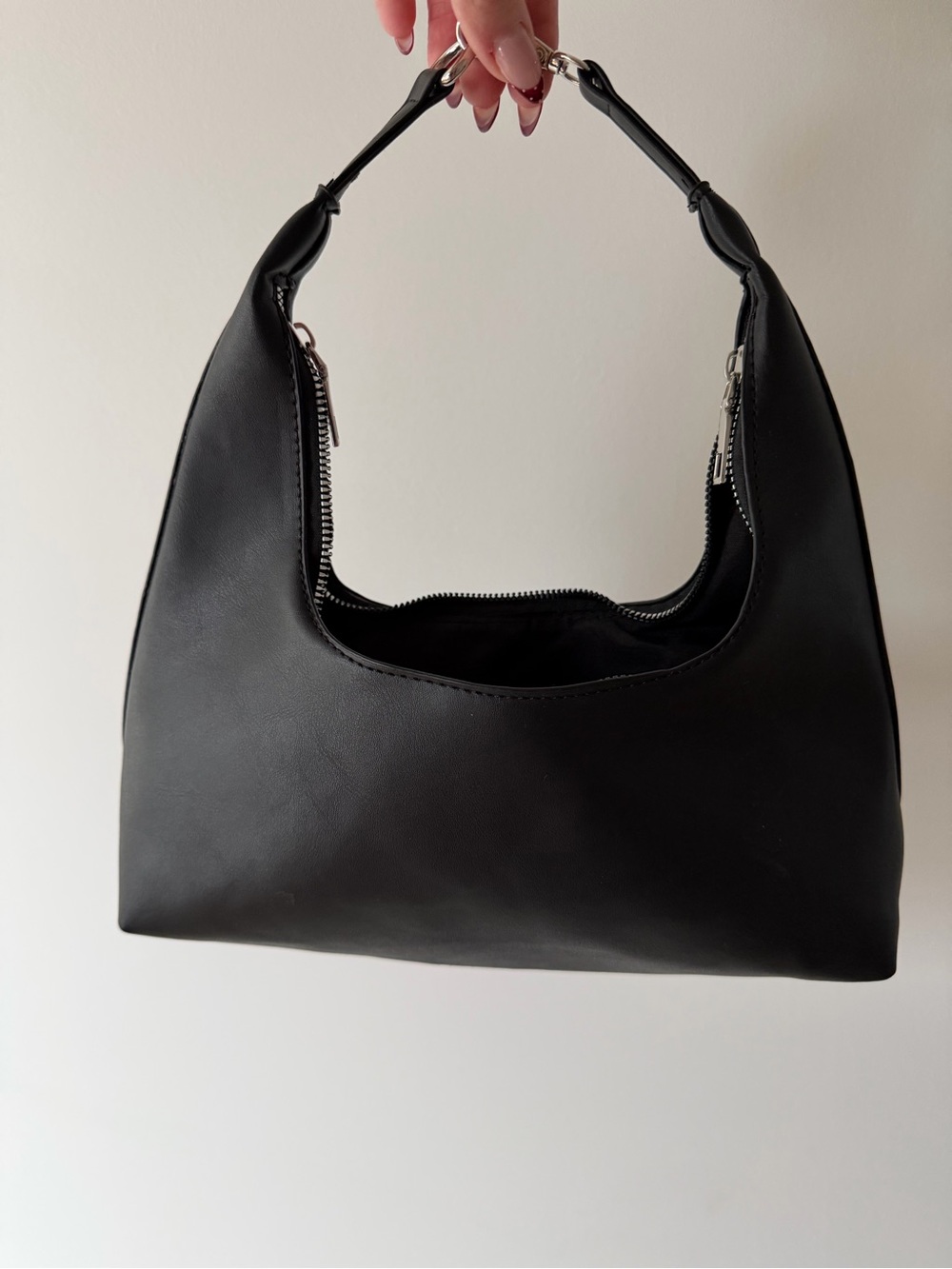 SHEIN Black Crescent Shoulder Bag